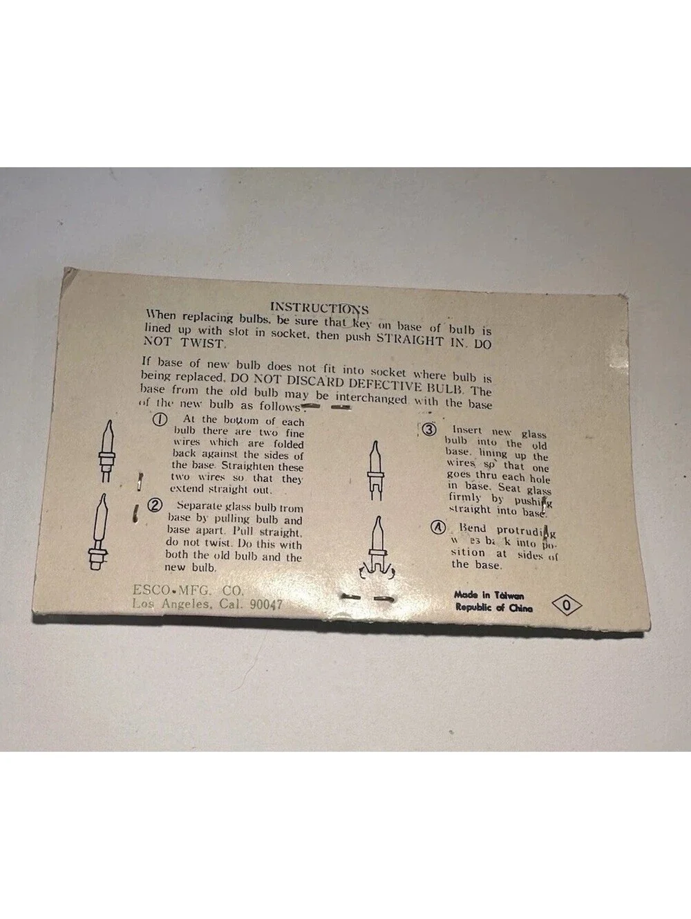 Vintage Everglow Replacement Light Bulbs Midget Set Push In 10 Bulbs